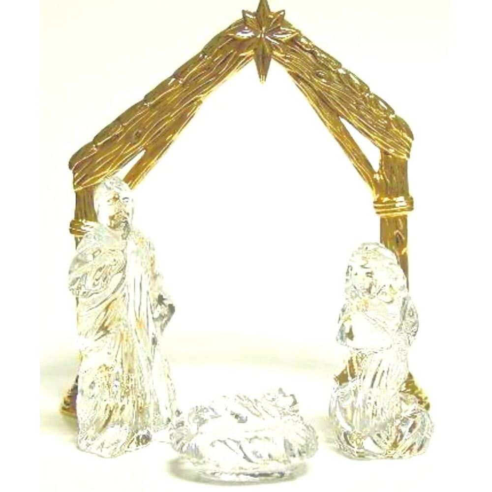Gorham Lead Crystal Miniature Nativity Set